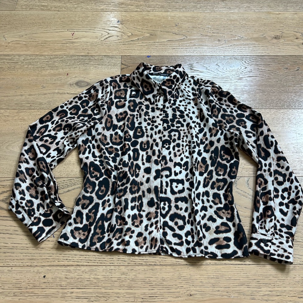 Zara Animal Print Blouse